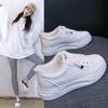 Ladies Footwear Plus Velvet High On Platform Cotton A Vulcanized Shoe Korean Original Stylish Quality Women's White Shoes Deals