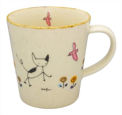 Kaju Al Life Tasse Weiß 280ml Mino Ware Megumogu Tasse Glückliche Katze M70071