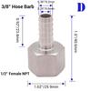 Homebrew Beer 1/2"NPT Hose Barb 304 Stainless Steel Food Grade Brewer Hardware Pump Fitting
