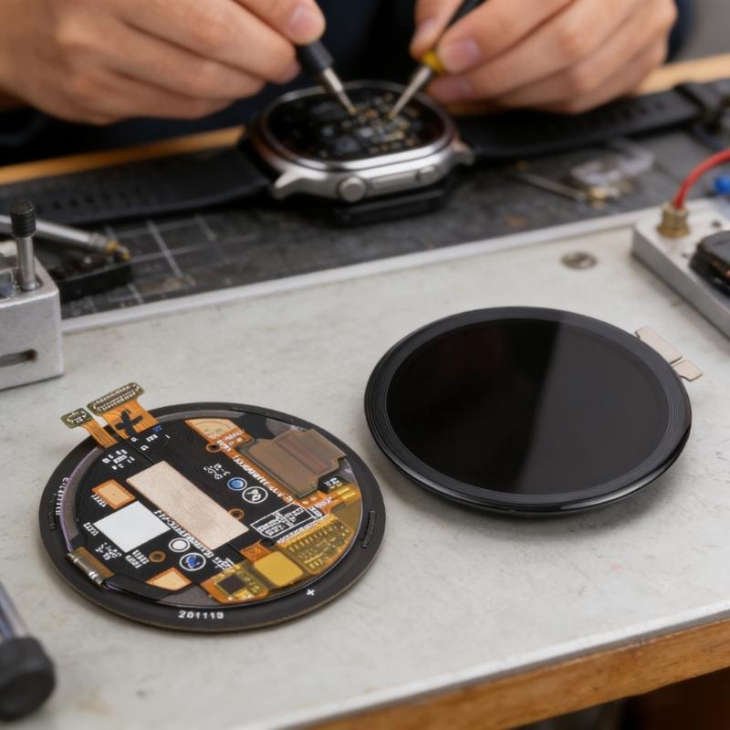 High Definition LCD Touch Display Screen Assembly For Intelligent Watch With Smooth Operation And Metal Glass Construction