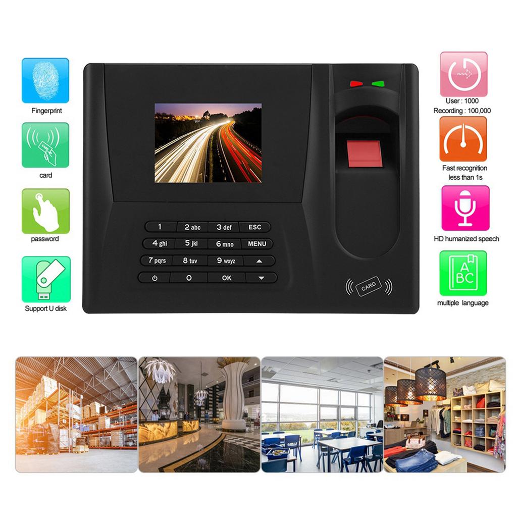 ZDC20 2.8in TFT TCP/IP Fingerprint Password Card Reader Time Attendance Machine