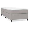 Maison Exclusive - Sommier à lattes de lit et matelas Gris clair 90x190 cm Tissu