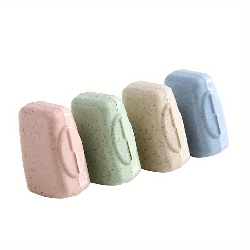 [4pcs EcoTooth Toothbrush Covers] 4pcs EcoTooth Portable Toothbrush Covers | Pastel Colors, Ventilated Cover, Speckled Design | Travel Caps