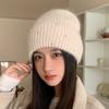 Neuer Perlen-Kaninchenhaar-Strickhut Damen Winter Outdoor Warm Mode Ohrenschützer Wollmütze