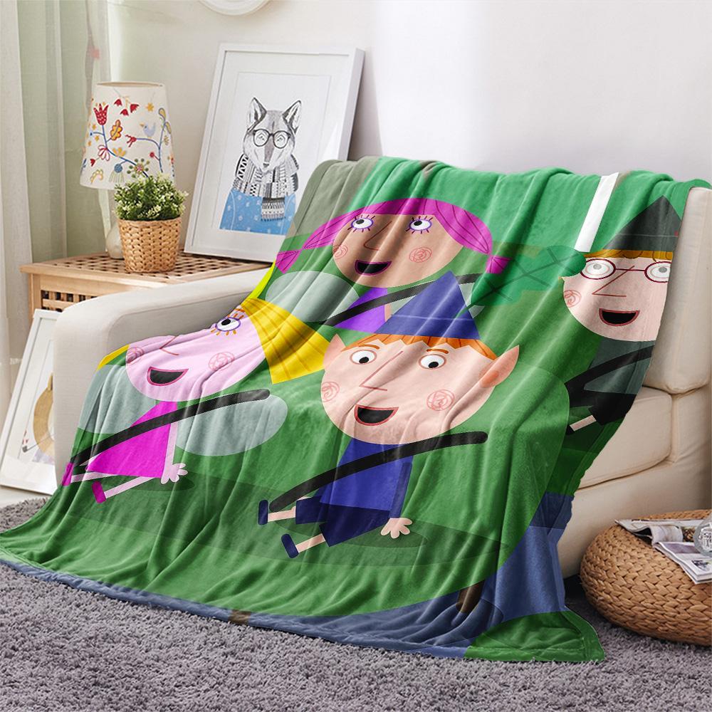 Ben and Holly Flannel Blanket, High quality Comfortable for All Seasons, Home Decor, Warmth and Comfort