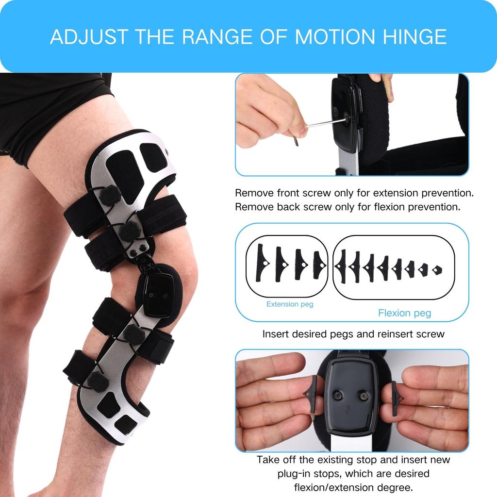 OA Unloader Knee Brace, Double Upright Unloader Knee Brace for ACL, PCL, Mild Osteoarthritis, Bone-on-Bone Pain