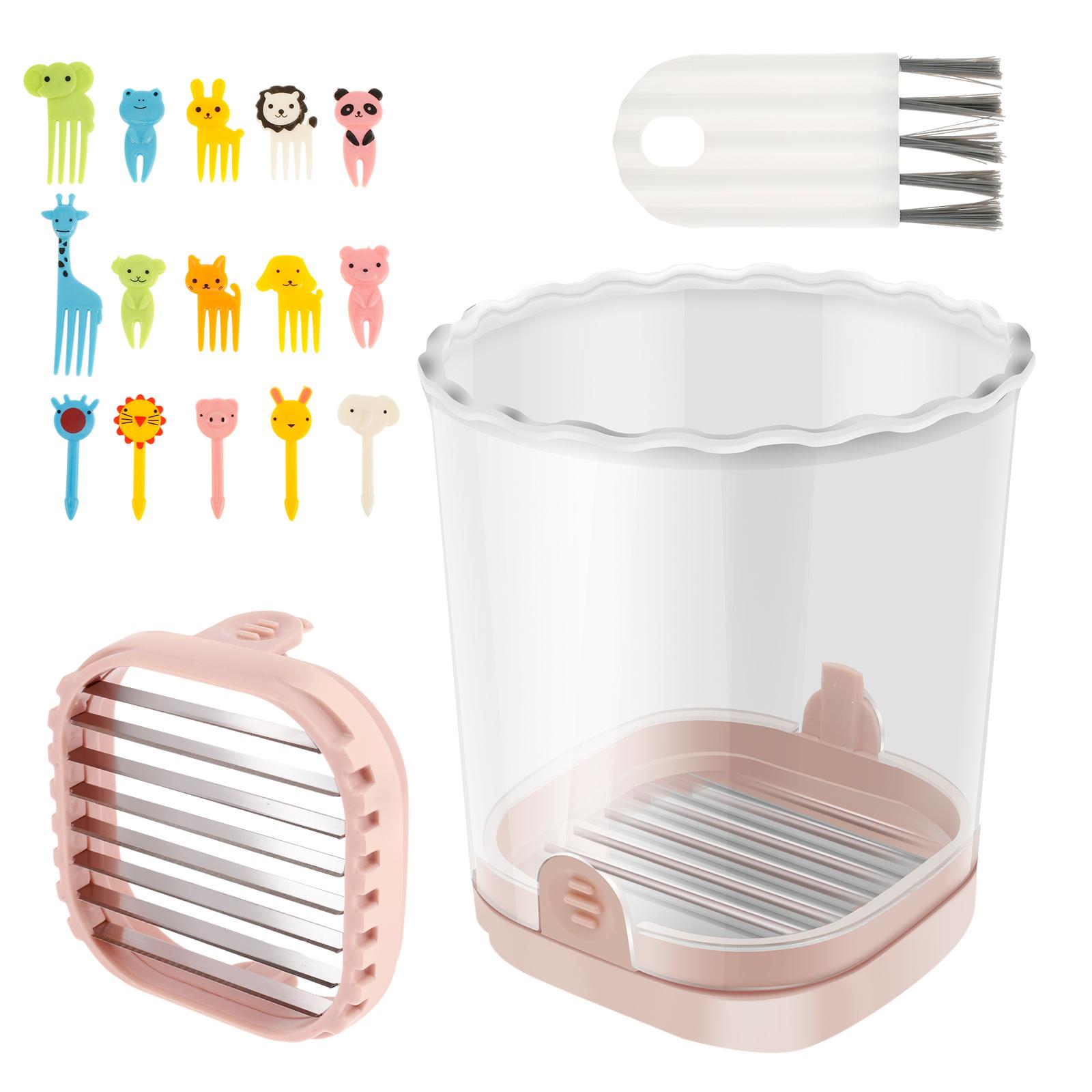 

Kitchen Fruits Vegetables Cup Slicer Strawberry Slicer Portable Banana Cutter Multipurpose Detachable Potato Slice Making Tool