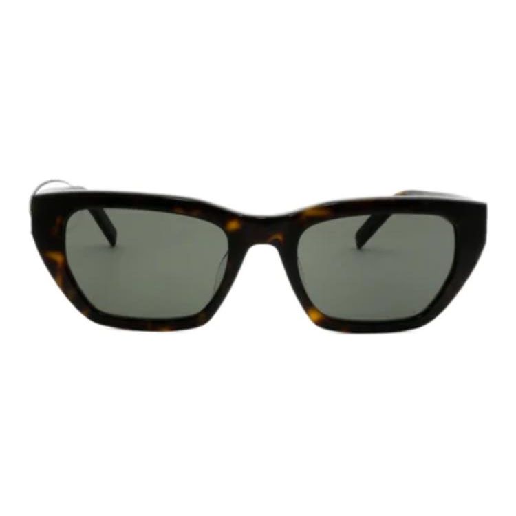 Saint Laurent Side Logo Irregular Shape Sunglasses Unisex Sunglasses Brown SLM127F002
