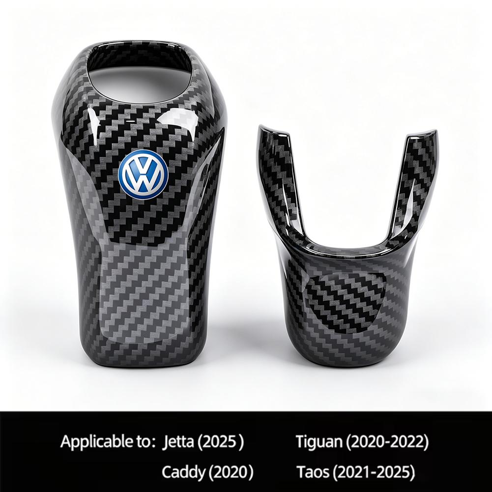 Car Carbon Fiber Gear Shift Knob Cover Scratch-Resistant Protective Case Accessories For VW Golf T‑Roc Tiguan Polo Passat MK7 6OJ7
