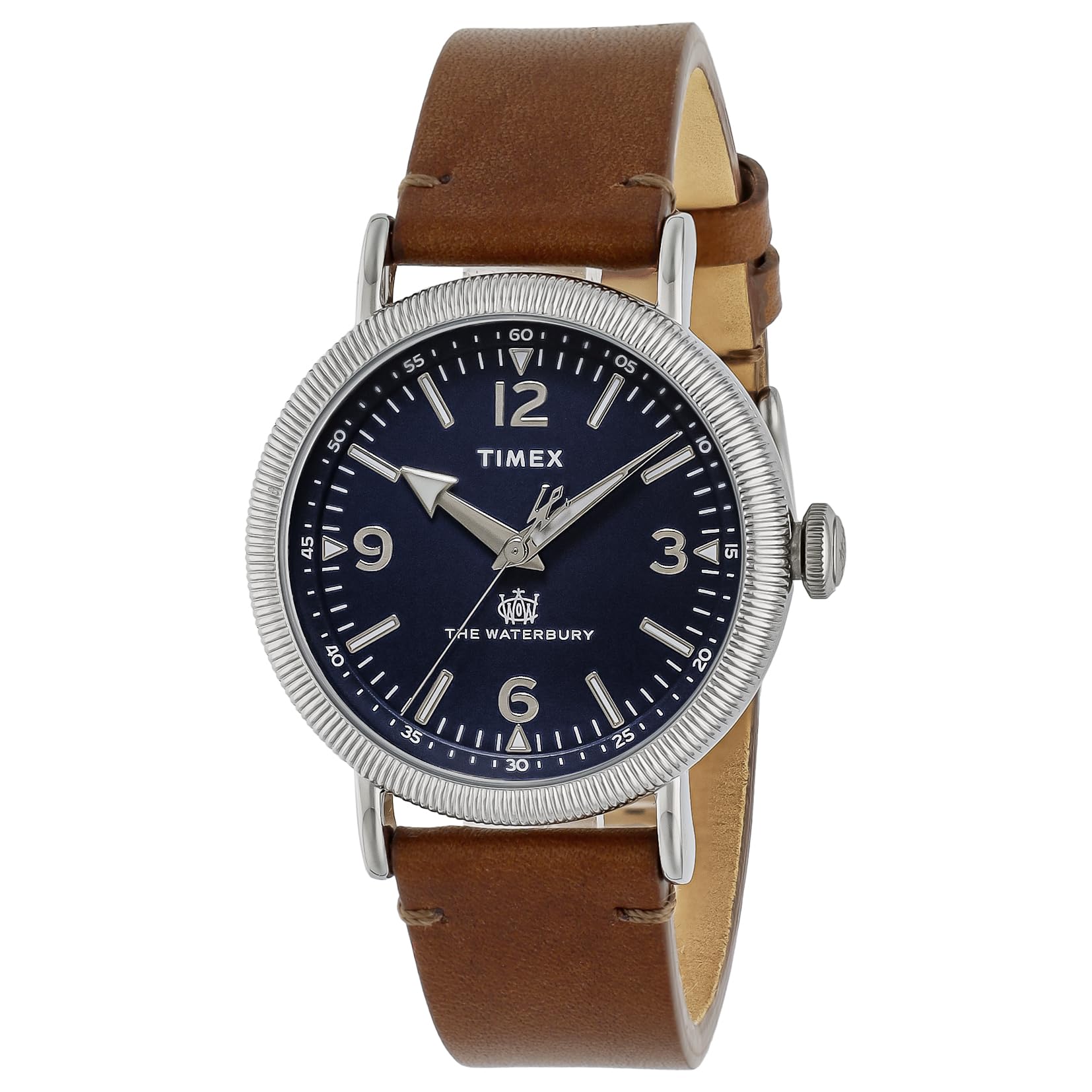 

[TIMEX] Часы Timex Waterbury с черным циферблатом из нержавеющей стали и минеральным стеклом, кварцевые, филиппинский бренд TW2W20400, мужские, коричневые