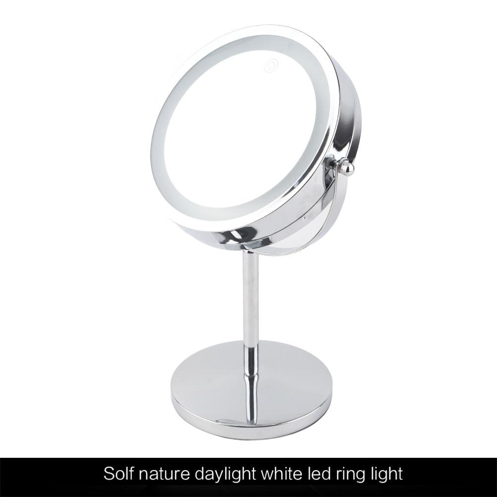 

7 Inch LED Makeup Mirror with Light 360 Degree Rotating Double Sided Lighted Mirror Portable