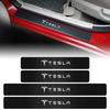 ALN1 4pcs Car Door Sill Carbon Fiber Stickers For Model 3 Model S X Model Y SpaceX Cybertruck Roadster Juguete Mod WYE K80 Coil