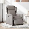 Electric Reclining Armchair, Taupe Color, Upholstered In Fabric