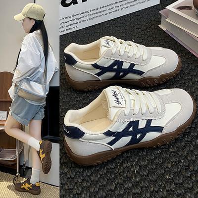 Thick-soled Ins Casual Sports Shoes 22 Autumn New Student Running Lace-up Street Shot