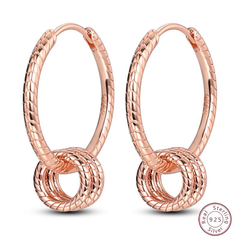 925 Ayar Burgu Halka Küpeler Minimalist Altın Yuvarlak Moda Zirkon Tokalı Düğün Takısı Kadınlar İçin Hediye