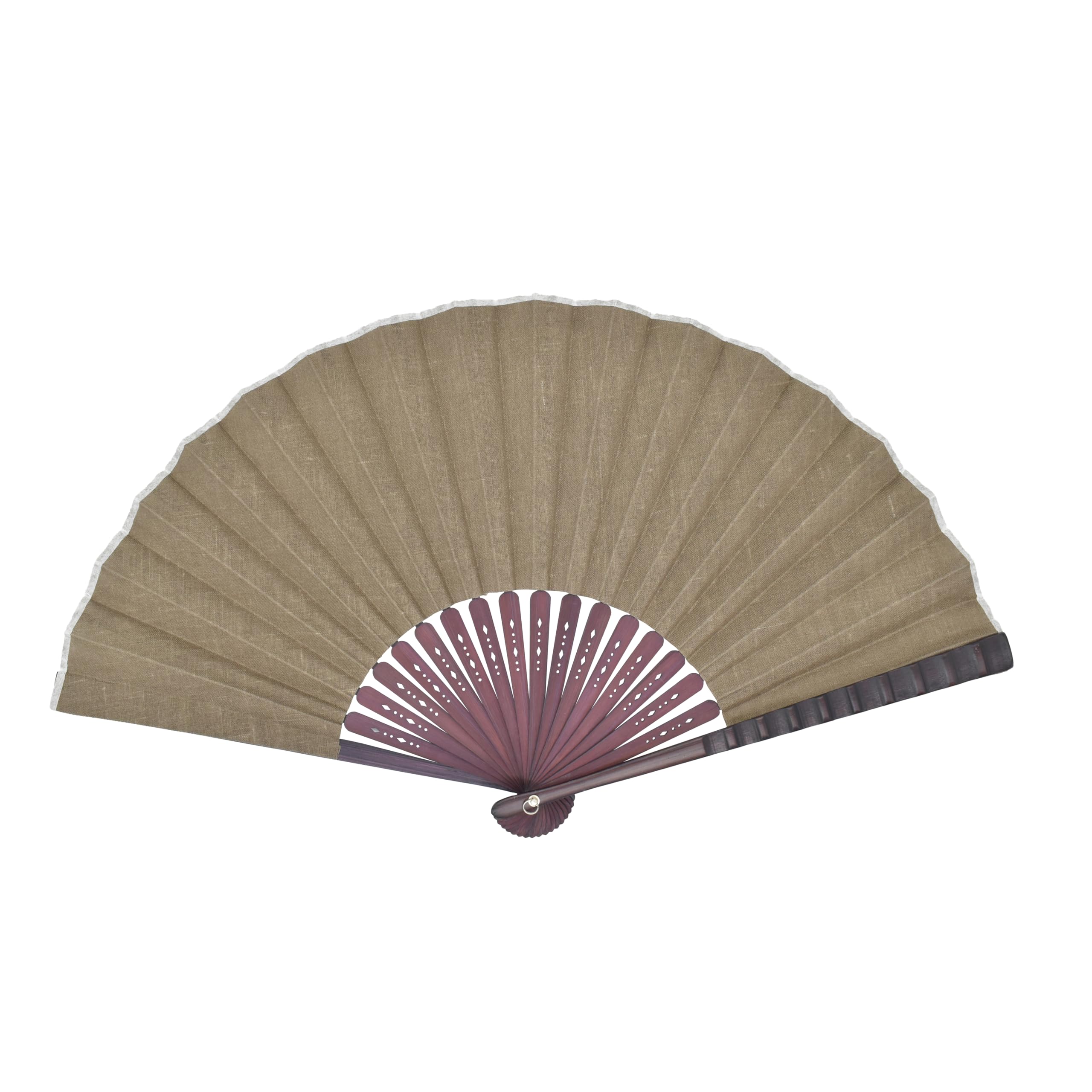 

Onishi Ken Seihan Hemp Fan, Khaki, Size: Approx. H23 S22-ASA03