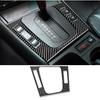 Carbon Fiber for BMW E46 1998-2006 Gear Shift Warning Button & Cup Holder Trim – Black Carbon Fiber Interior Panel Deco Cover.