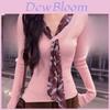 Han Style Knit Sweater With Silk Blend And Princess Sleeves For Plus Size Spring Wear