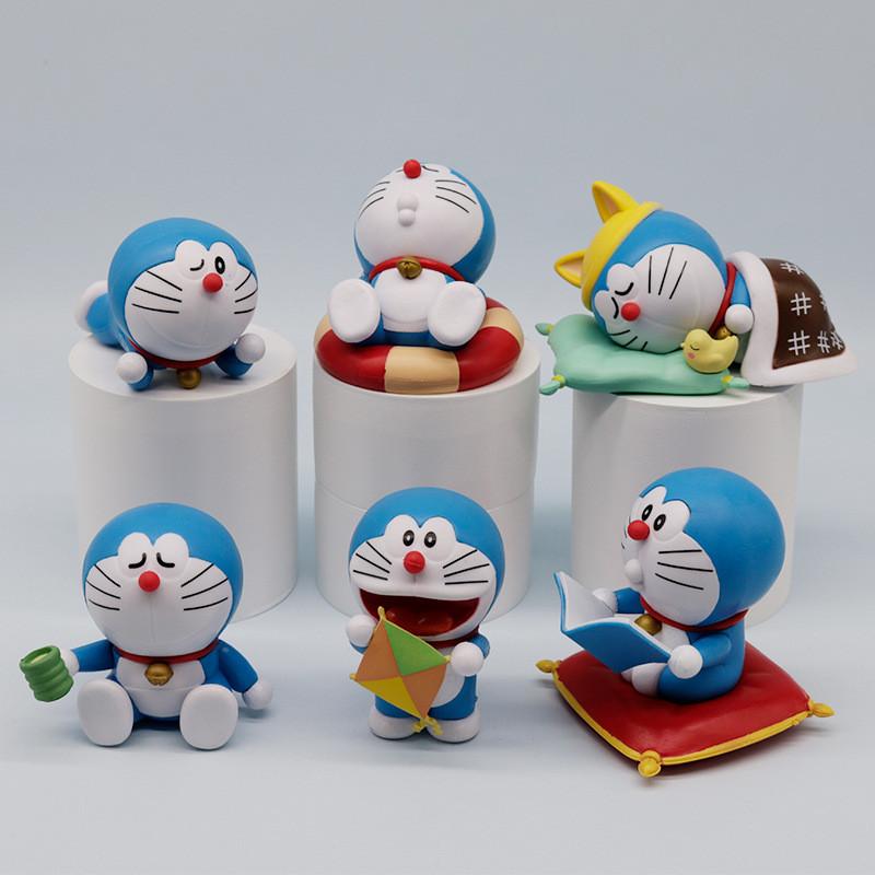 Adorable Doraemon Figurine Cute Pvc Collectible 7cm Relaxing Desktop Decoration Model