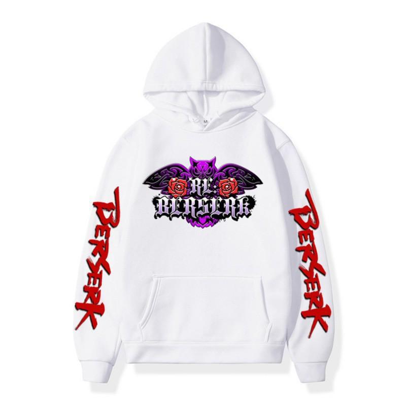 Berserk Anime Hoodie Men - Streetwear Oversized Pullover With Printed Design Fleece-Lined Unisex Fit