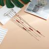 Exaggerated Red Beaded Tassel Brooch Necklace for Women Punk Silver Color Multi Layer Tassel Long Necklaces Jewelry Accessories