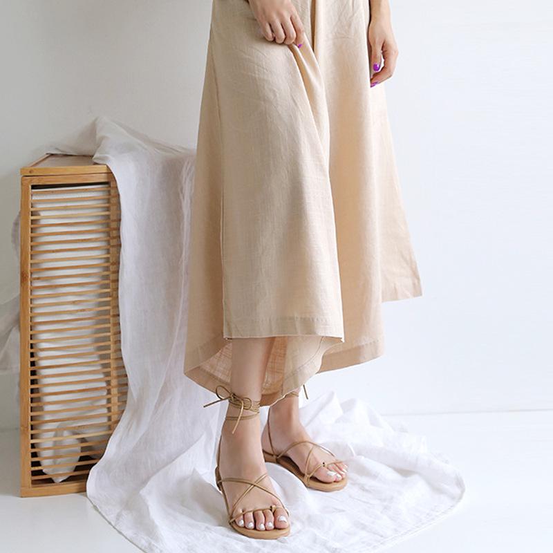 

Літні нові сандалі з перехресними ремінцями, модні, на шнурівці ззаду, сексуальні, для відпустки, пляжне взуття 40 абрикосовий