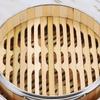 Bamboo Steamer Basket with Stainless Steel Rim