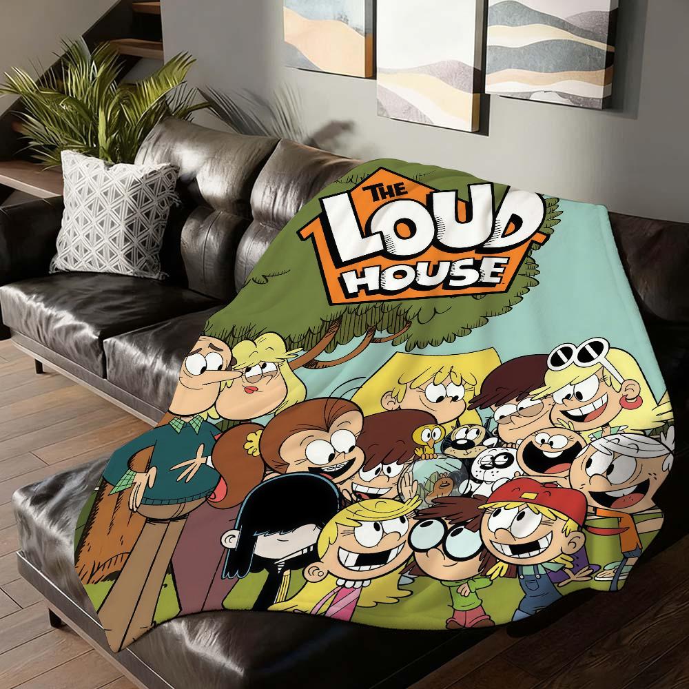 Coperta Cartoon T The L loud H house Per Divano Ufficio Letto Aereo Viaggio Dormire Leggere Rilassarsi Campeggio Morbida E Calda