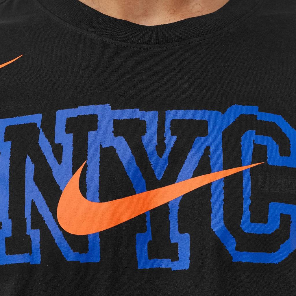 Nike NBA New York Knicks City Edition T-shirt Black Men Streetwear DV5961-010