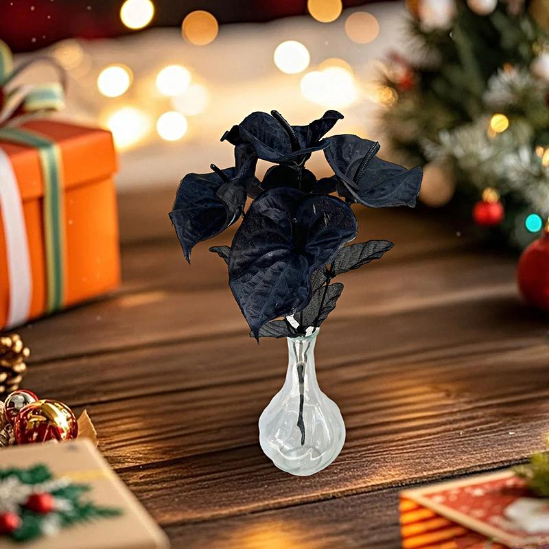 Halloween Artificial Leaves Ornament Silk Flower Desktop Table Multiple Colors Flower Arrangement Party Decoration