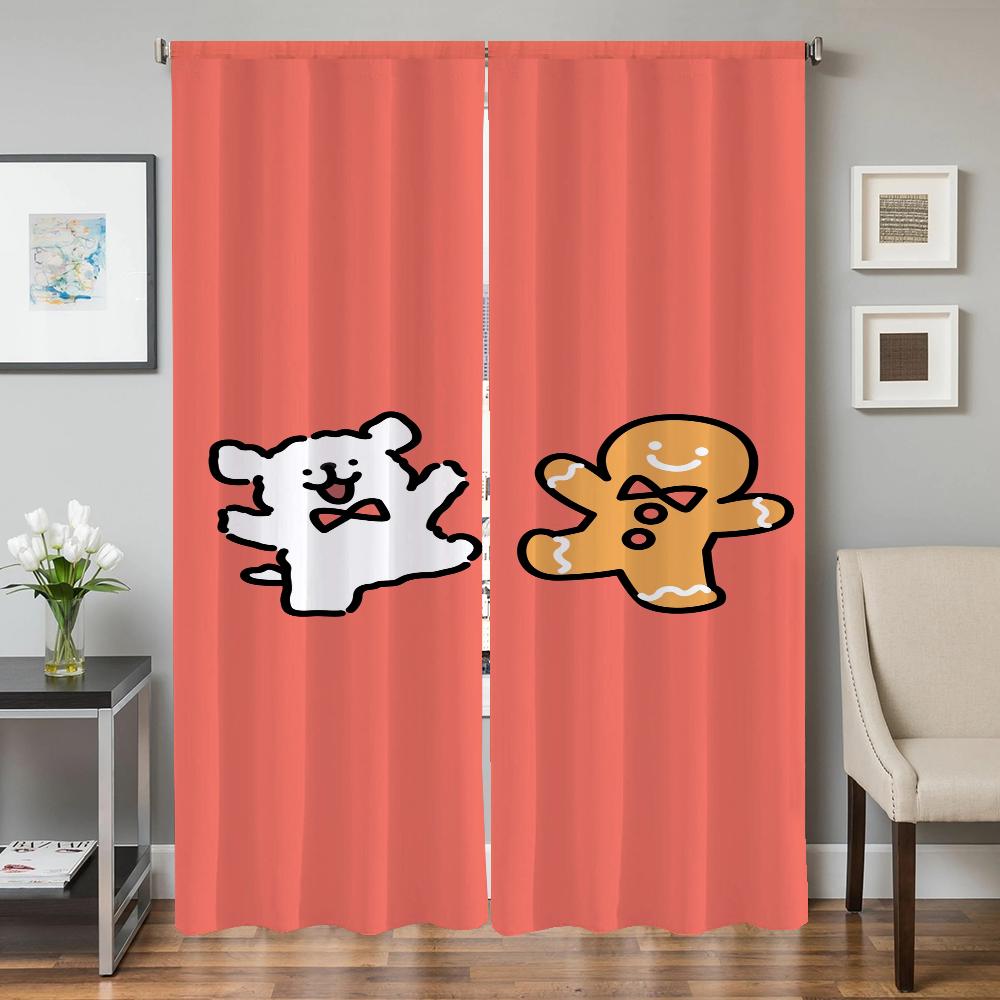

Home Interior Kitchen Curtains For Living Room 2 Pieces Blackout Curtains Door Curtain Maltese Dog Bedroom Decoration Partition W50xH70cmx2pcs-CL