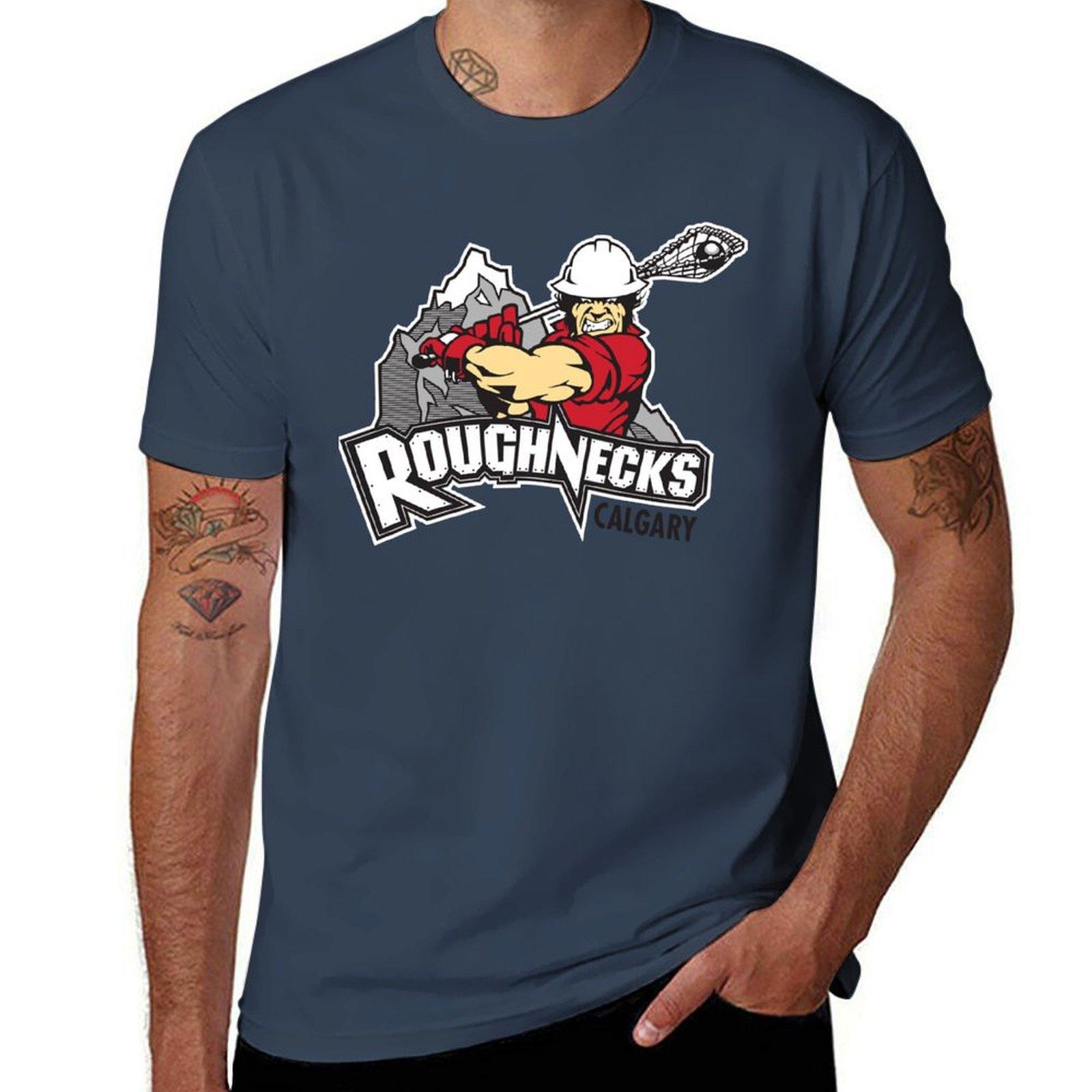 Calgary Roughnecks Tshirt anime plus size tops vintage shirts graphic tees mens tall t shirts S
