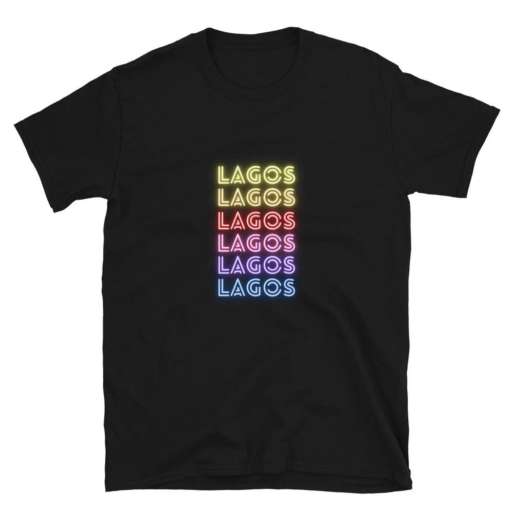 Lagos City Bright Graphic Design T-Shirt 2XL