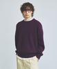 KNITTED Shaggy Dog 100% Wool Round Knit Purple