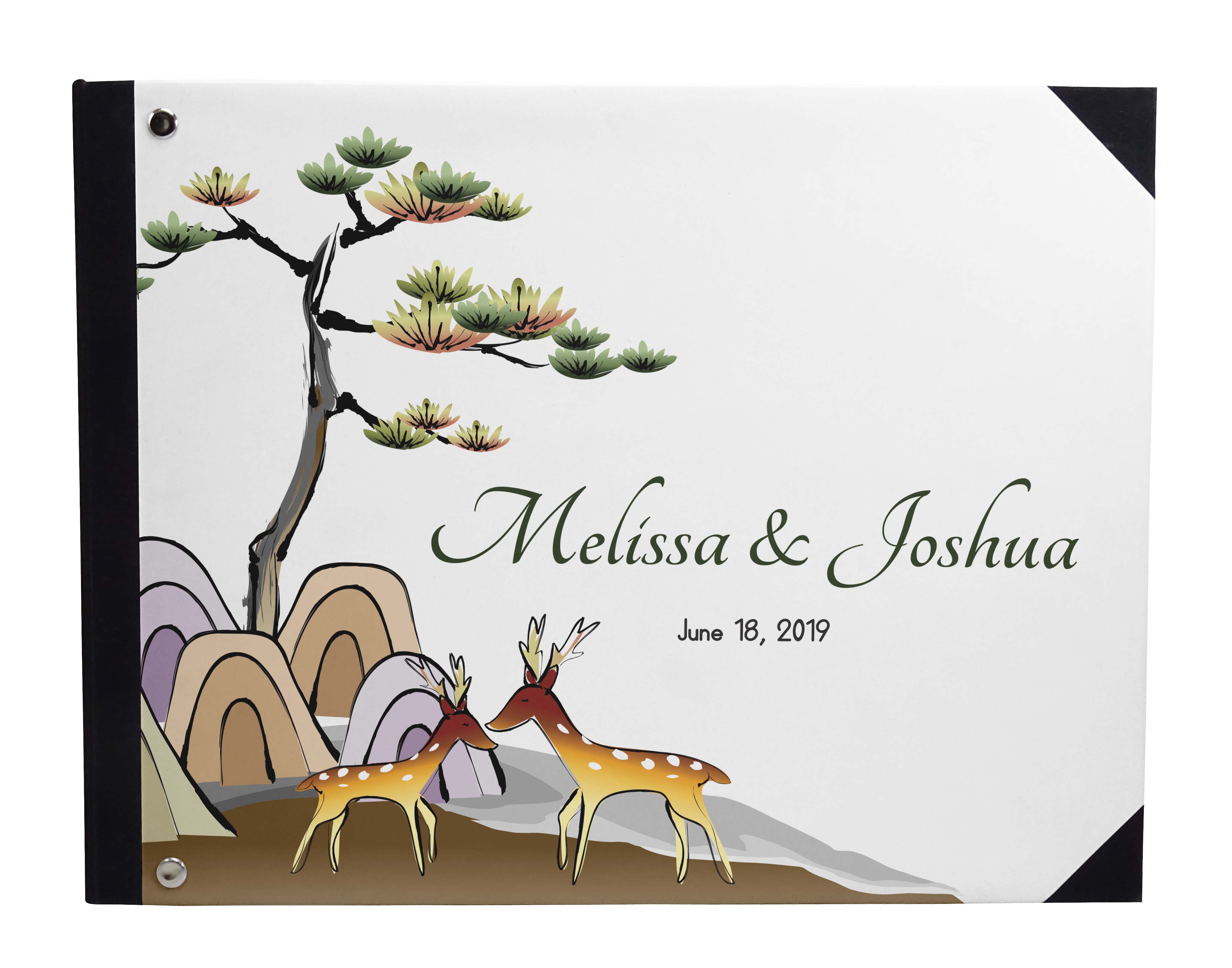 

Дорогий сувенір, блакитний квітковий вінок, друкована гостьова книга у твердій обкладинці для весільних записів для гостей, реєстраційна книга-7 x 9 7 x 9 Inches білий