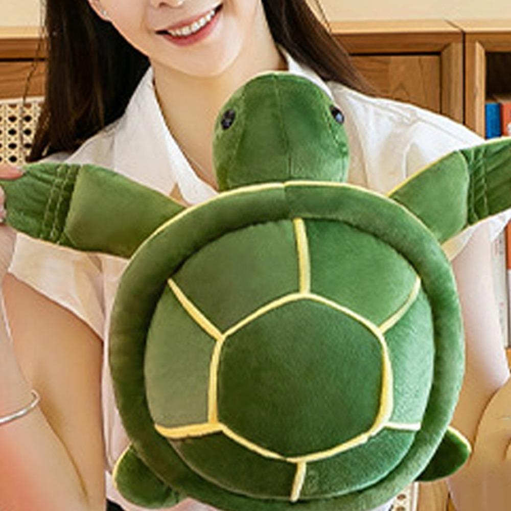 Fluffy Tortoise Plush Toy Stuffed Doll Animal Sea Turtle Pillow Tortoise Stuffed Toy  Car Decor
