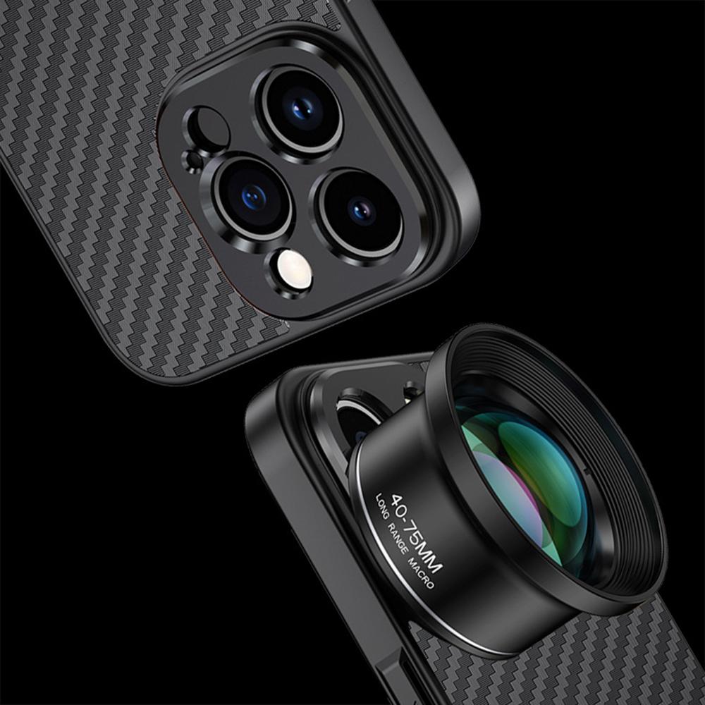 For iPhone 15 Pro Max Case PC+TPU+Aluminium Alloy Phone Cover with 17mm Lens Backplate