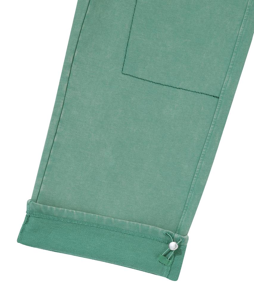 Syupeodeulai Vintage Washed Wide Sweatpants Green