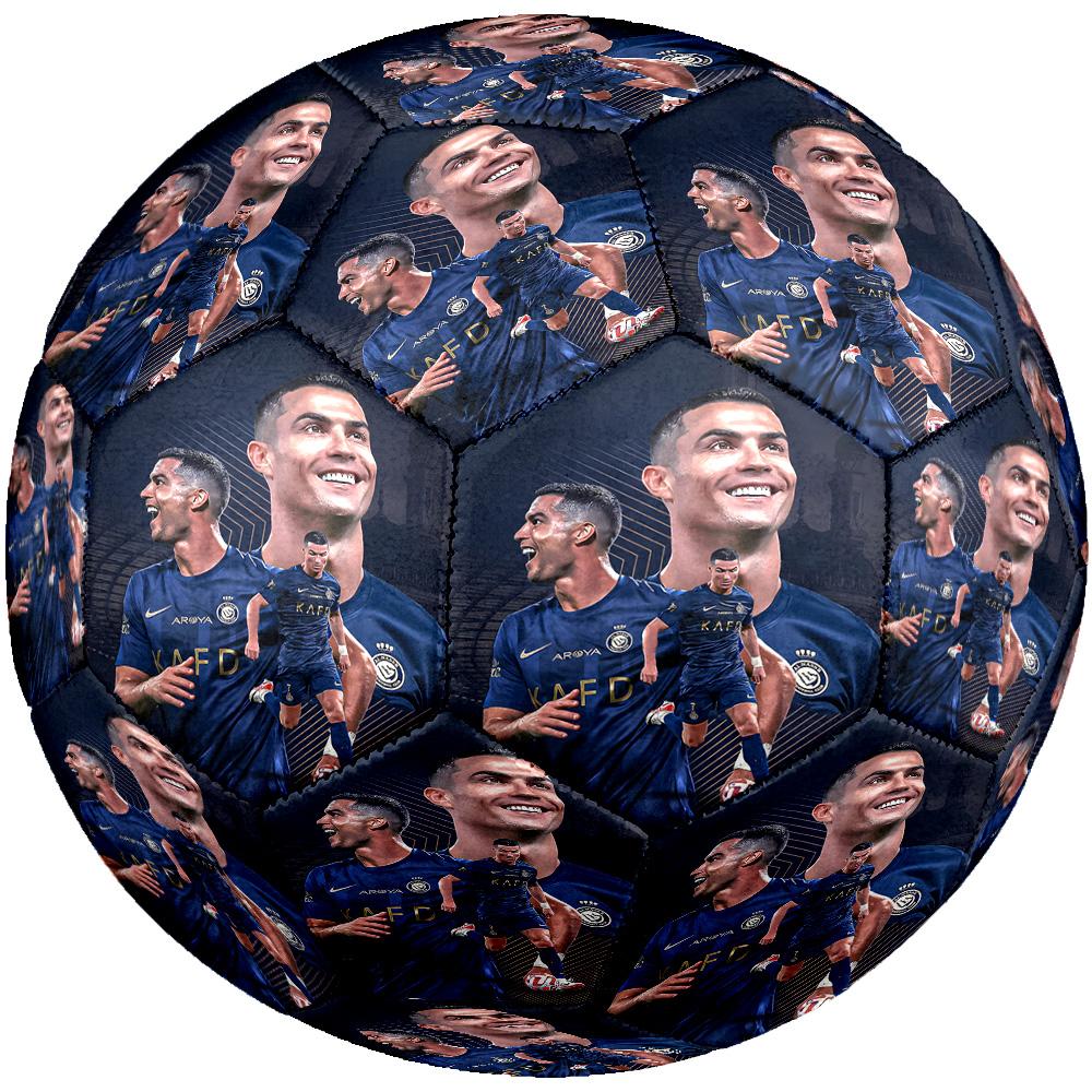 Pallone da Calcio Ronaldo Salto Dinamico Misura 5 Calcio Cucito a Macchina Allenamento Indoor/Outdoor e Partite Accessorio Calcio