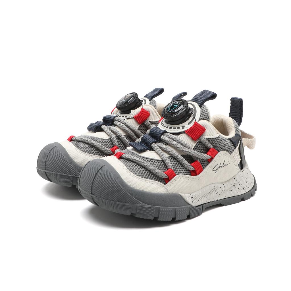 Comfortable, breathable, anti-kick knob buckle sports shoes for boys and girls