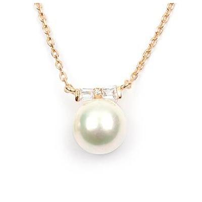 [M8901] - Gold-Plated Necklace 'Sissi' Ivory Gold - 10x8 Mm