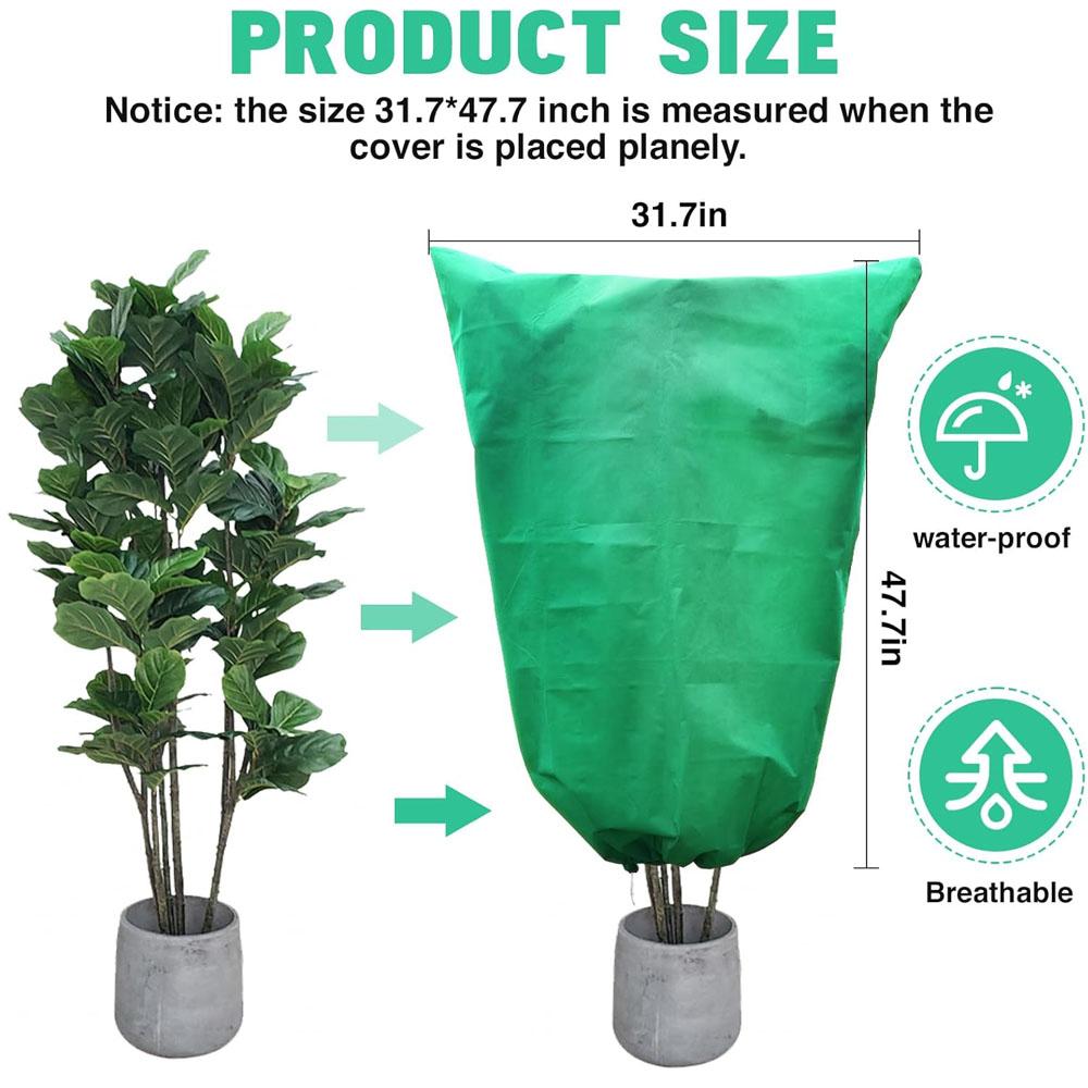 Plant Covers Freeze Protection Covers Frost Cloth Plant Anti-Freeze Shrub Protection Bag with Zipper Drawstring Frost Blankets