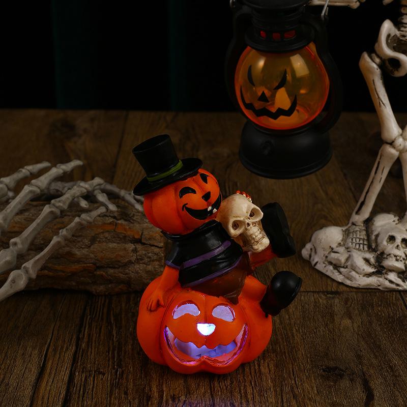 Luminous Halloween Skull & Pumpkin Lantern Decorations for Parties