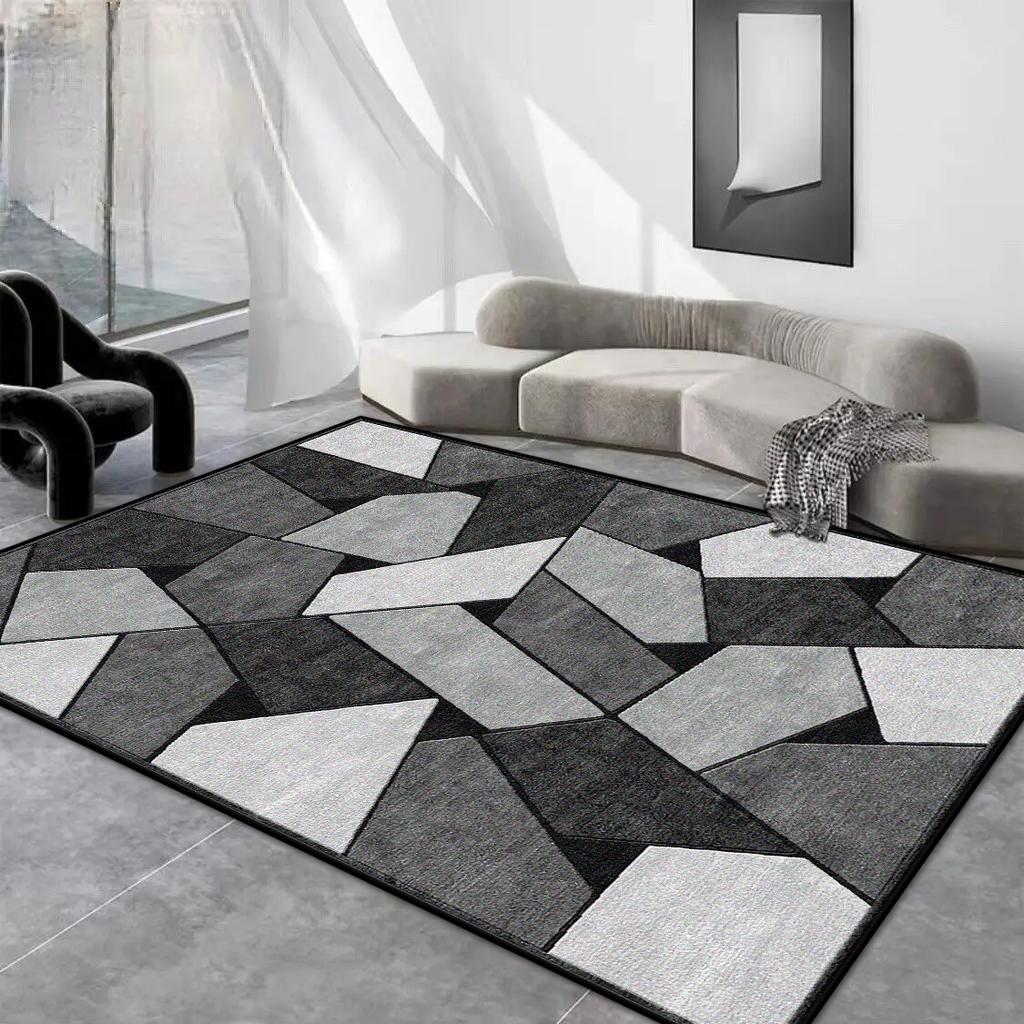 Tappeti geometrici in stile nordico grandi per soggiorno facili da pulire tavolini da caffè tappeto antiscivolo camera da letto guardaroba lavabile zerbino