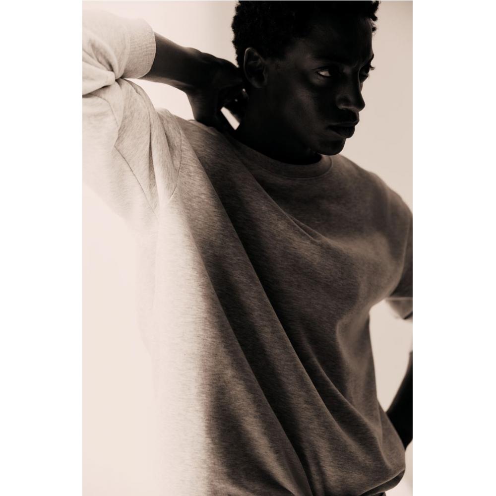 H M Loose Fit sweatsHirt ligHt Grey Melange