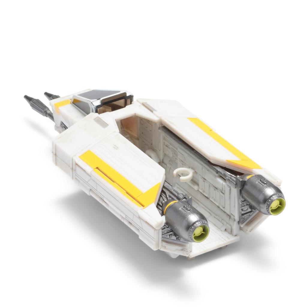 Star Wars Micro Galaxy Squadrons Phantom Shuttle Fahrzeug mit klappbaren Flügeln und abnehmbarem Zubehör Enthält zwei Mikrofiguren-Zubehör - 5-Zoll Luke, 1-Zoll