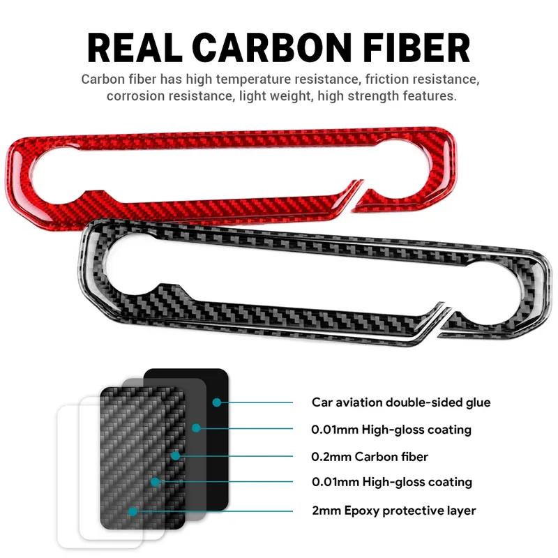 Real Soft Carbon Fiber Sticker For Ford Mustang GT 2024 2025  LHD RHD Car Central Control Star Button Interior Trim Accessories