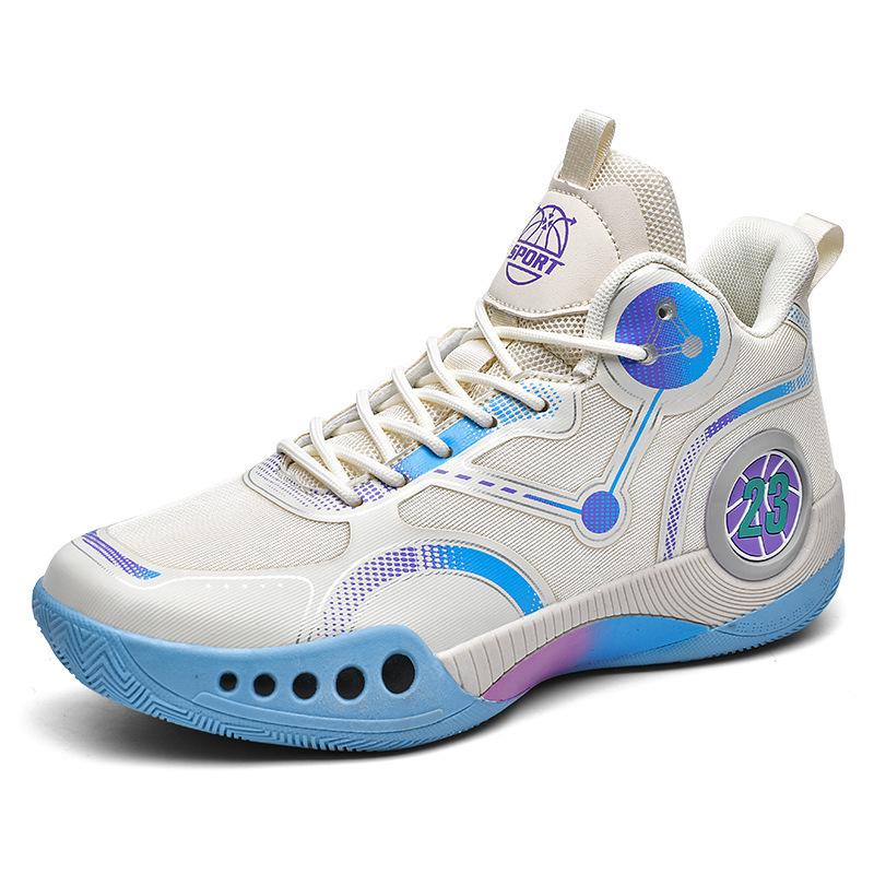 New Basketball Shoes, High-top Combat Boots, Breathable, Non-slip, Wear-resistant and Shock-absorbing Middle School Students, Sports Shoes, Cement