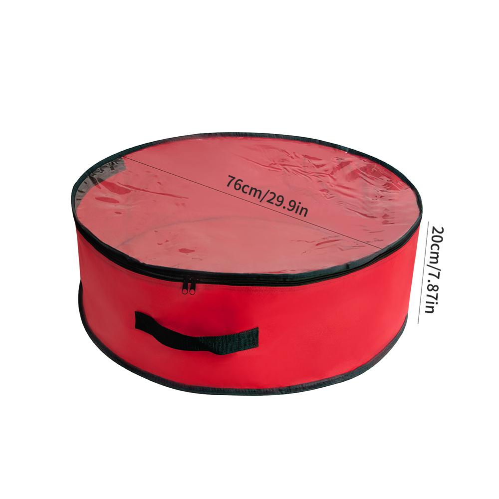 1PC Transparent Waterproof Christmas Wreath Storage Bag, Christmas Tree Decoration, Large Capacity Round Handbag