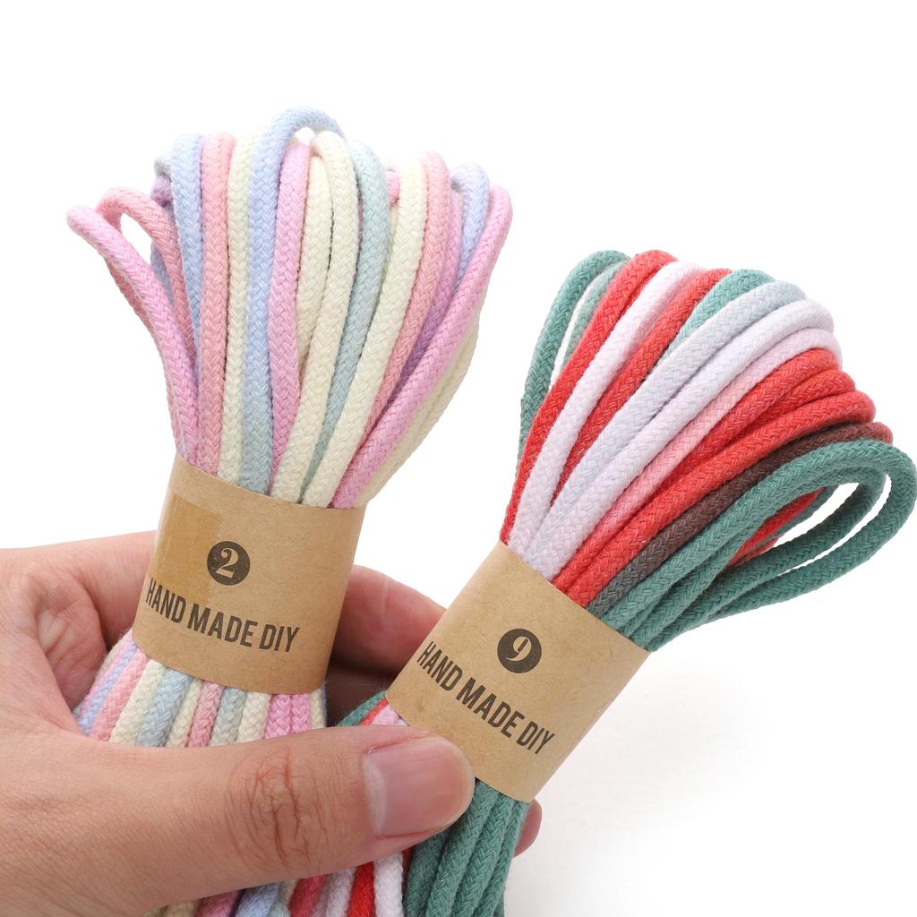 Core Cotton Monochrome Braided Rope Cotton Cord Thread String DIY Beading Bracelet Jewelry Making